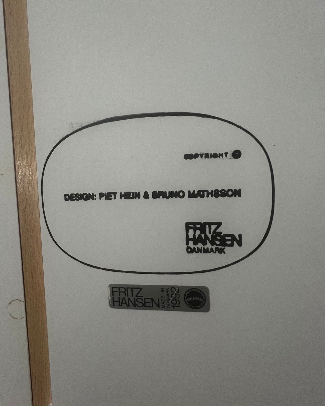 Piet Hein B619 Super-Ellipse spisebord m. 2x tillægsplader - Billede 2