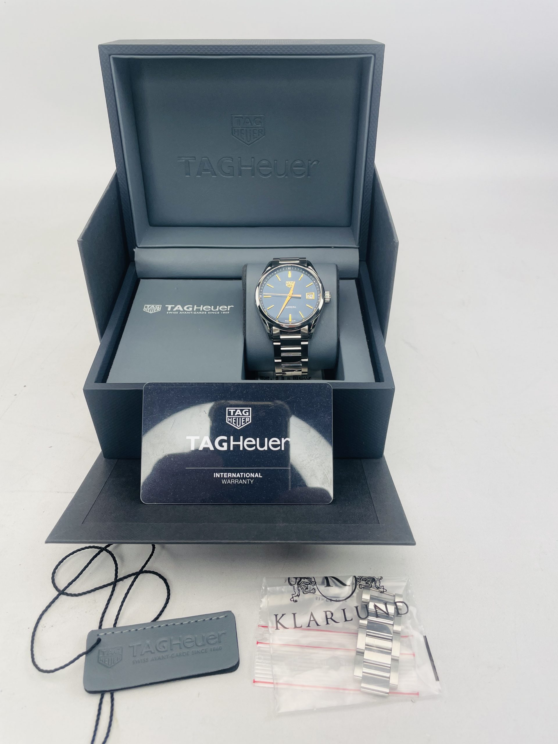 TAG HEUER Carrera Lady blå/stål Ø36 cm BRUGT