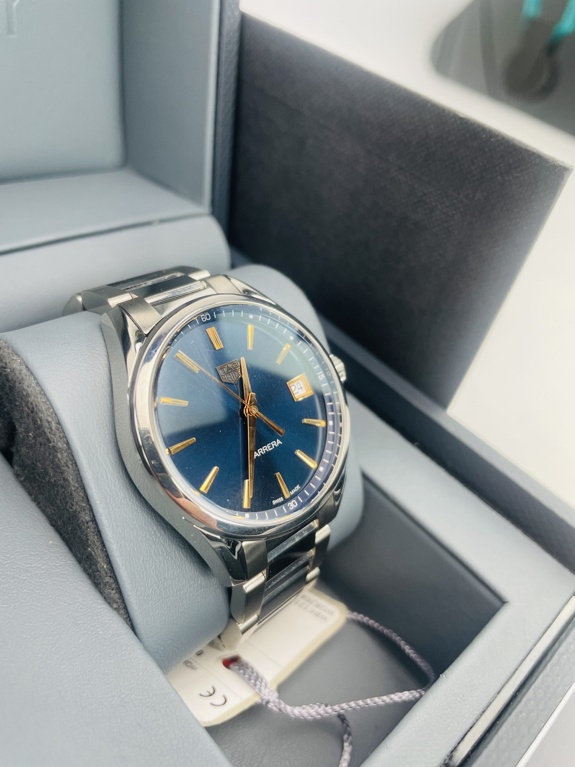 TAG HEUER Carrera Lady blå/stål Ø36 cm BRUGT - Billede 2